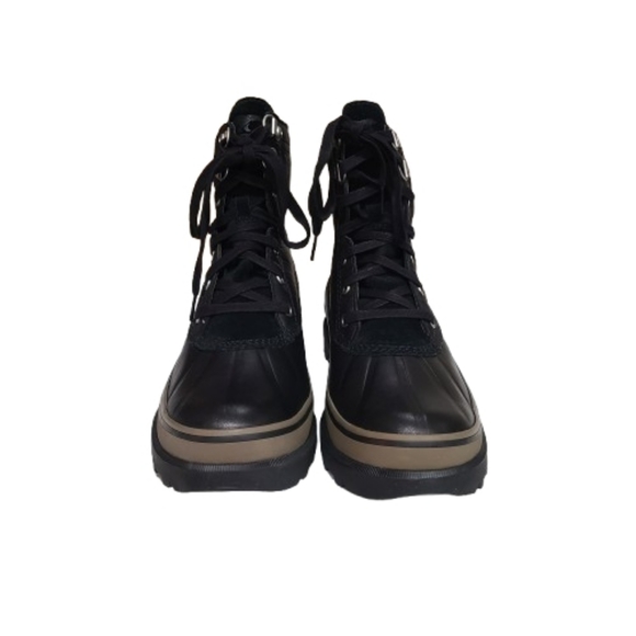 Sorel Men's Caribou Storm Boots Waterproof Black Brown Rain Snow Leather Laceup - Picture 3 of 14